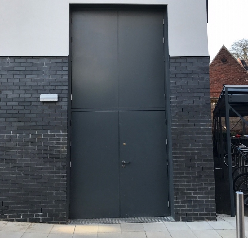 Installation Large Security Doors For The Back Entrance Of